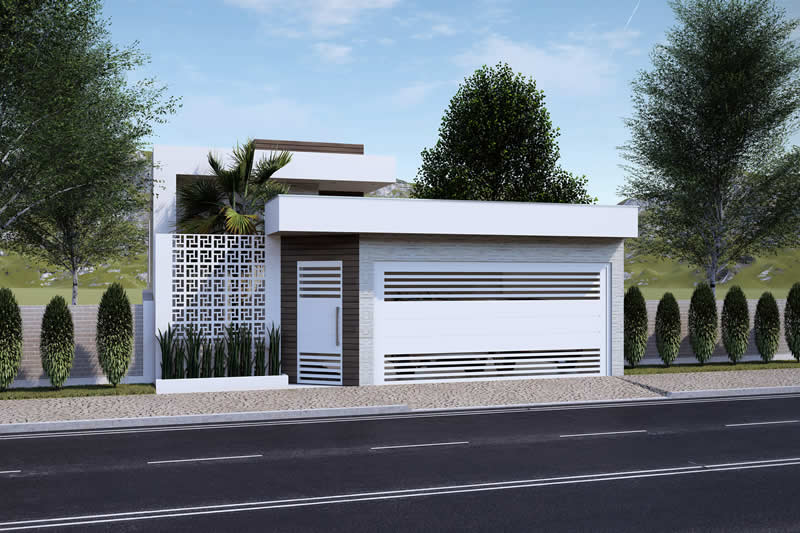 Modern house plan with 2 bedrooms
