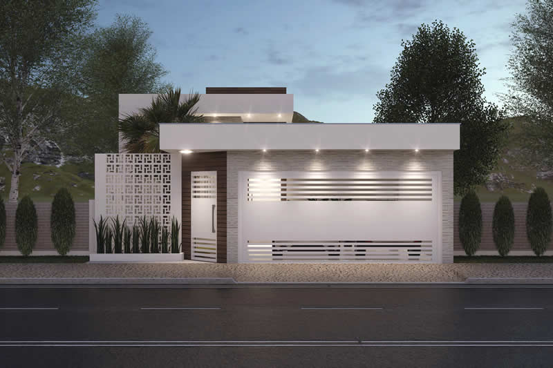 Modern house plan with 2 bedrooms