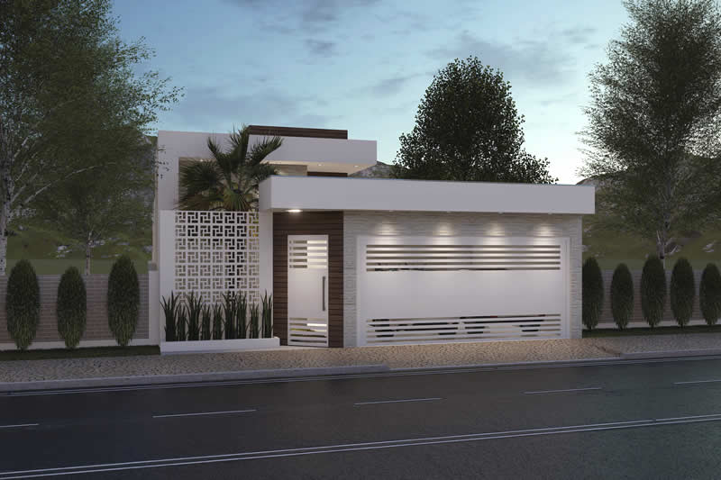 Modern house plan with 2 bedrooms