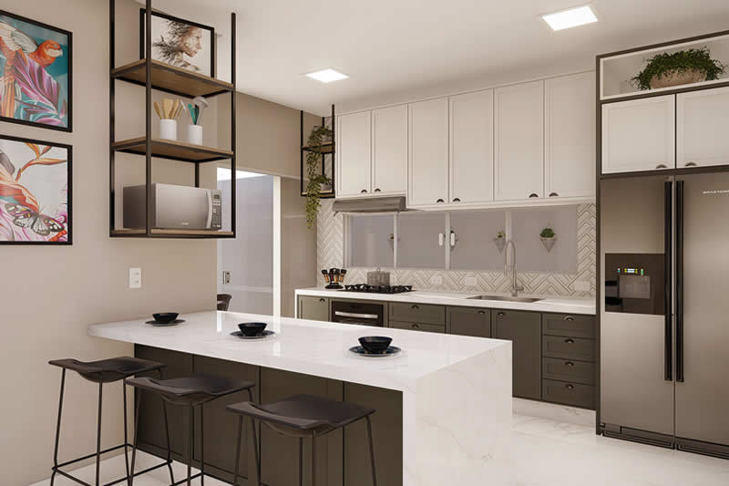 Modern house plan with 2 bedrooms