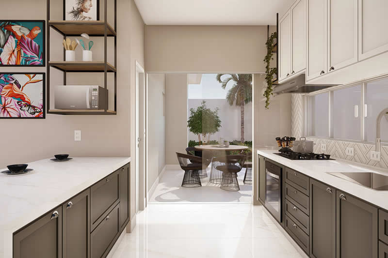Modern house plan with 2 bedrooms