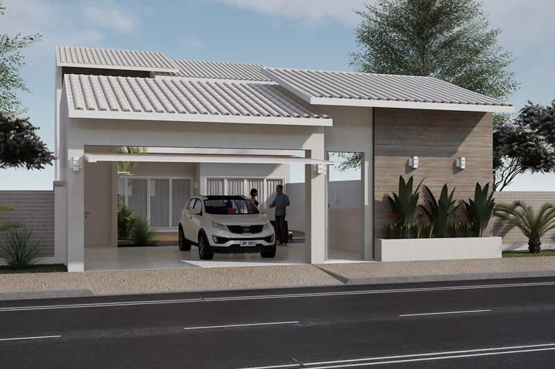 Floor plan with swimming pool in front