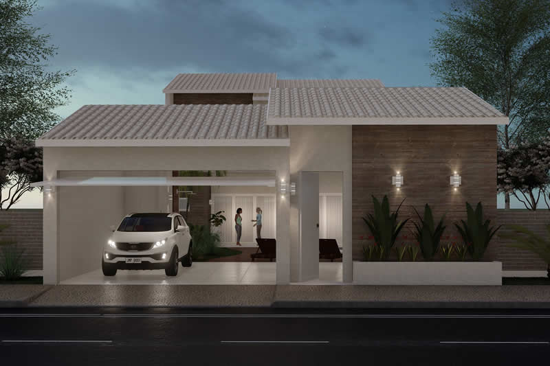 Floor plan with swimming pool in front