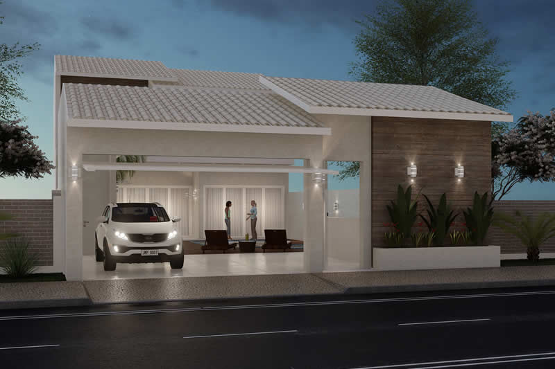 Floor plan with swimming pool in front