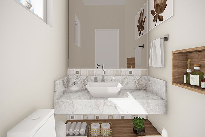 Floor plan with office above