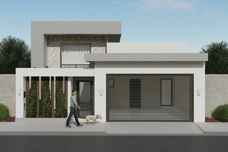 House plan with 2 bedrooms and gourmet area
