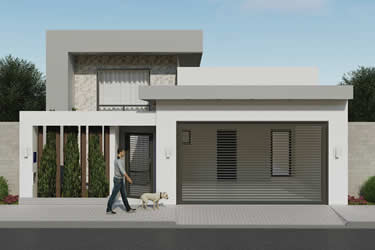 House plan with 2 bedrooms and gourmet area