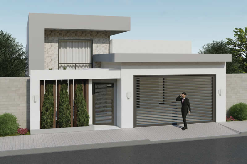 House plan with 2 bedrooms and gourmet area