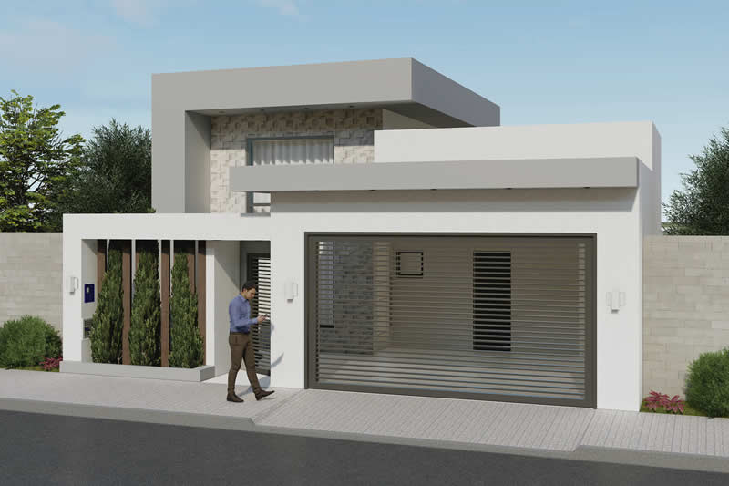 House plan with 2 bedrooms and gourmet area