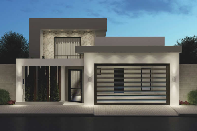 House plan with 2 bedrooms and gourmet area