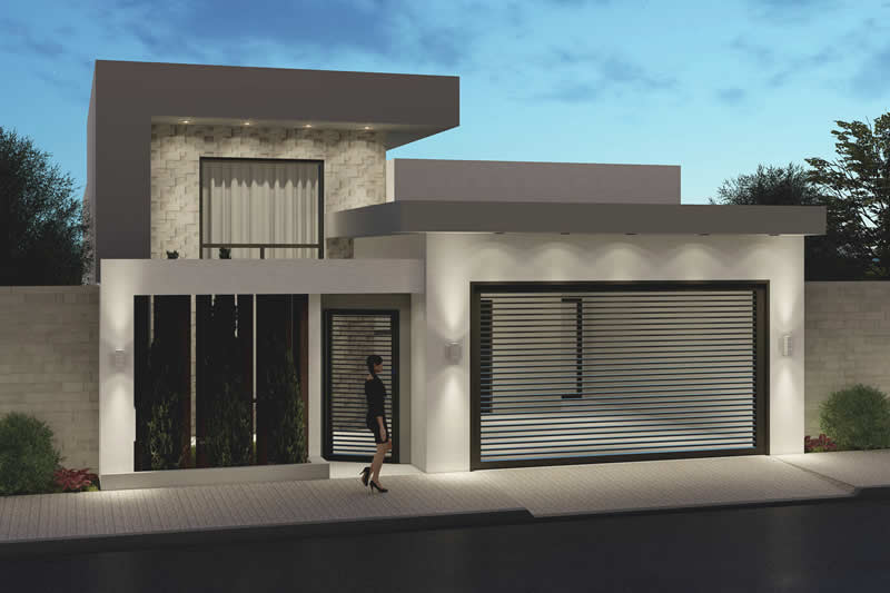 House plan with 2 bedrooms and gourmet area