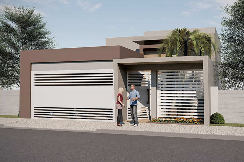 Small house plan with garage