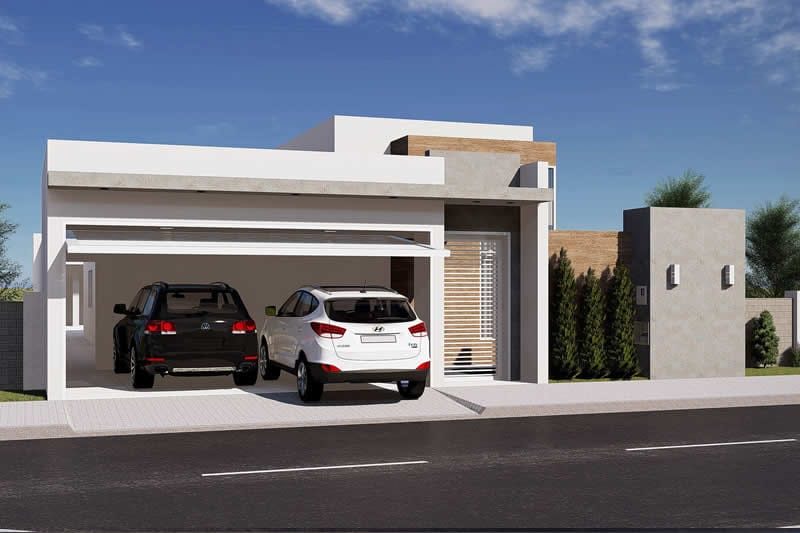 House plan with wall and gate
