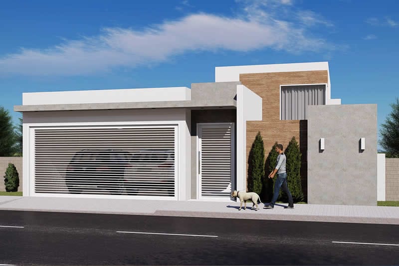 House plan with wall and gate