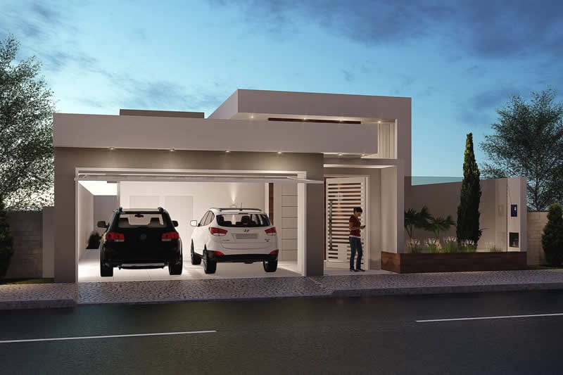 House plan with room in front