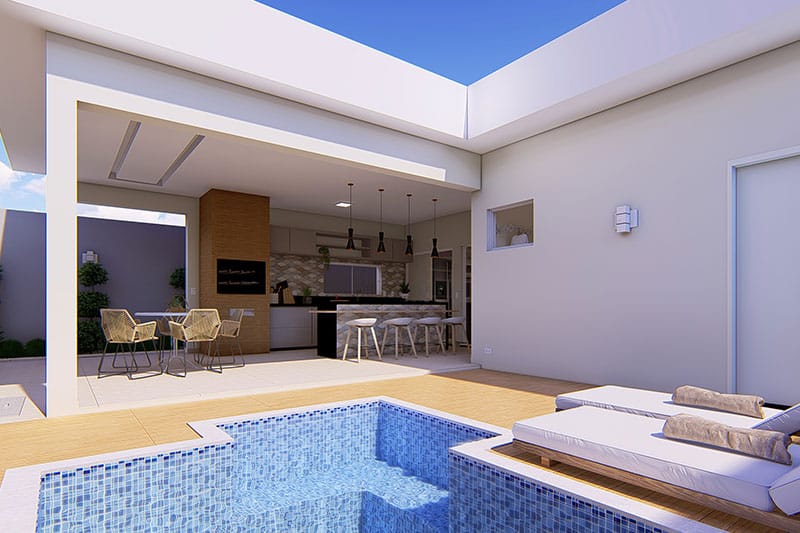 House plan with room in front