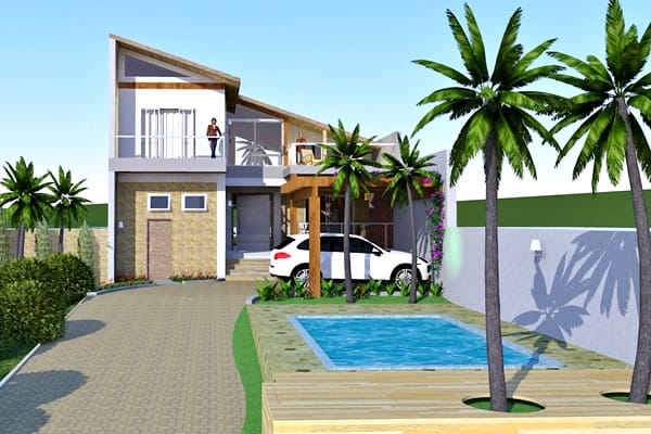 Floor plan of chalet style with 3 suites