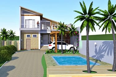 Floor plan of chalet style with 3 suites