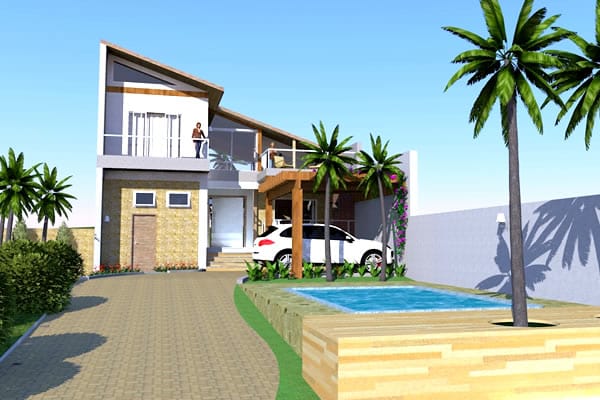 Floor plan of chalet style with 3 suites