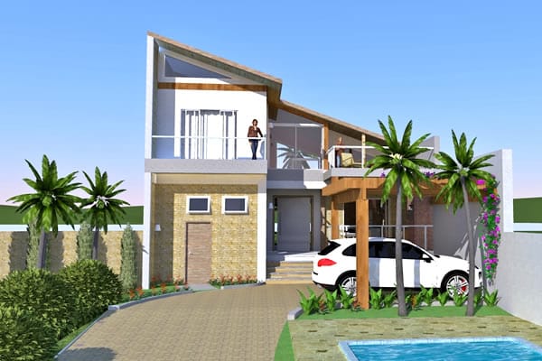 Floor plan of chalet style with 3 suites