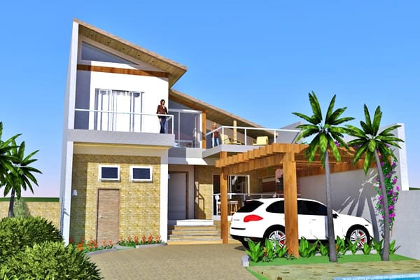 Floor plan of chalet style with 3 suites