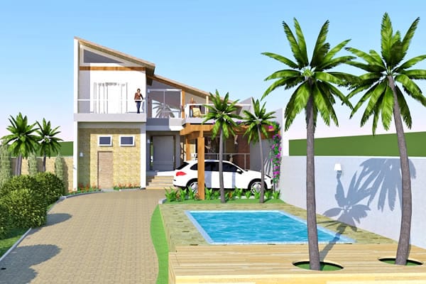 Floor plan of chalet style with 3 suites