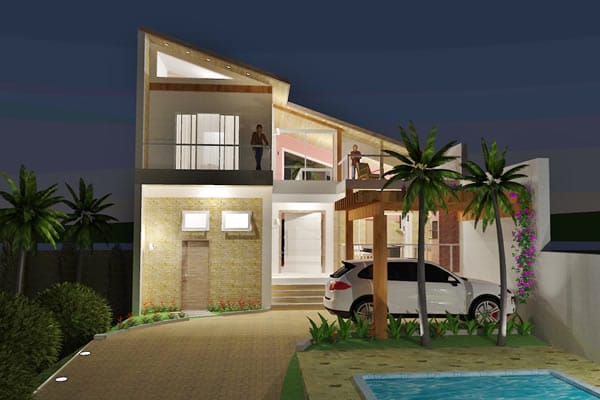 Floor plan of chalet style with 3 suites