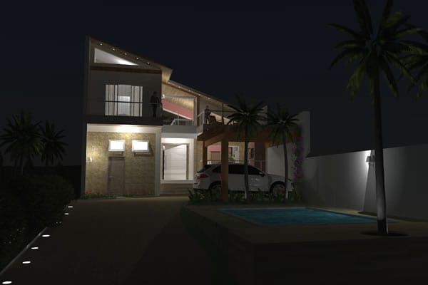 Floor plan of chalet style with 3 suites