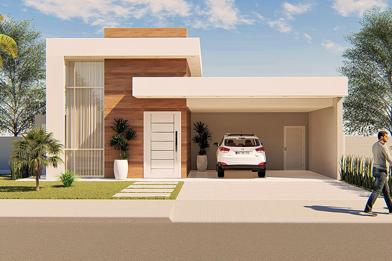 Modern house plan with 4 bedrooms