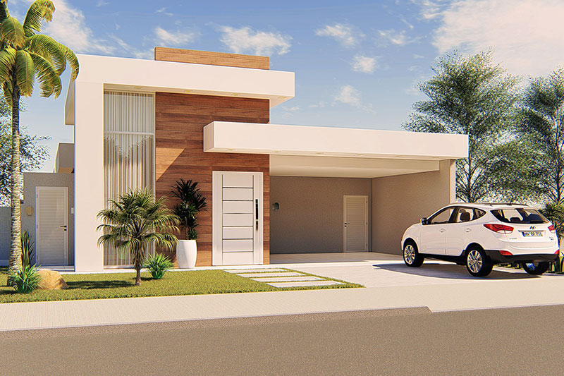 Modern house plan with 4 bedrooms
