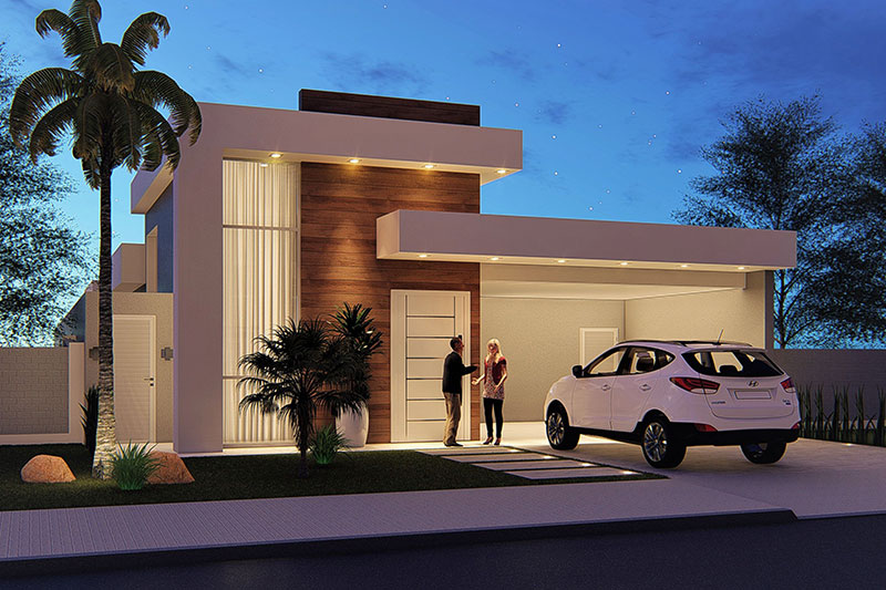 Modern house plan with 4 bedrooms