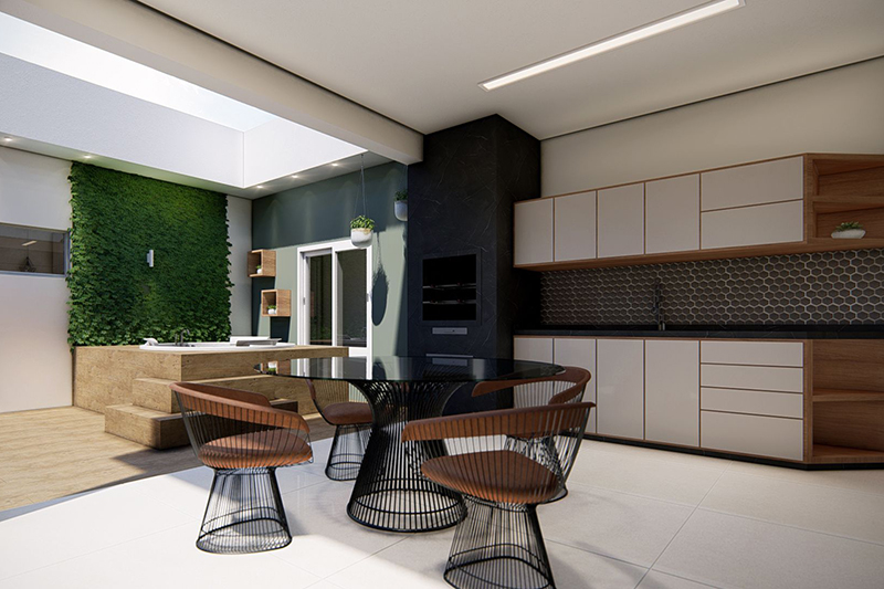 Modern house plan with 4 bedrooms