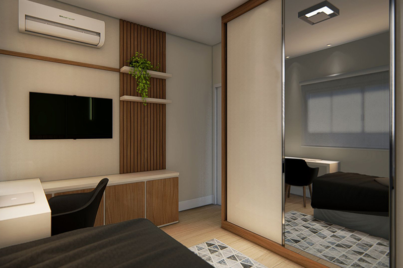 Modern house plan with 4 bedrooms