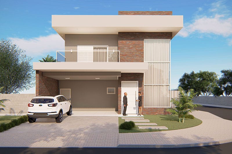 3 bedroom corner house plan