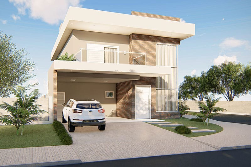 3 bedroom corner house plan