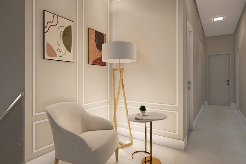 Floor plan with master suite and balcony