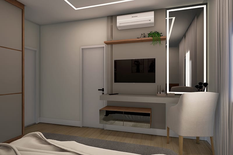 Floor plan with master suite and balcony