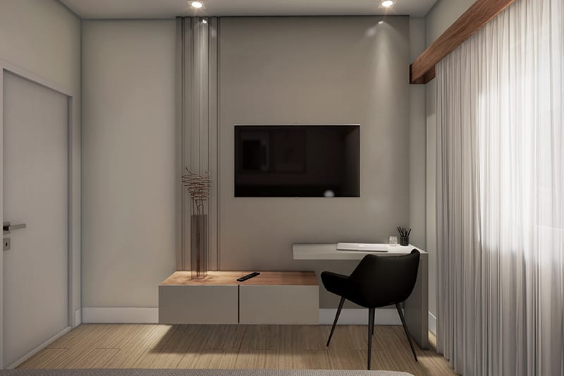 Floor plan with master suite and balcony