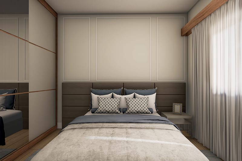 Floor plan with master suite and balcony