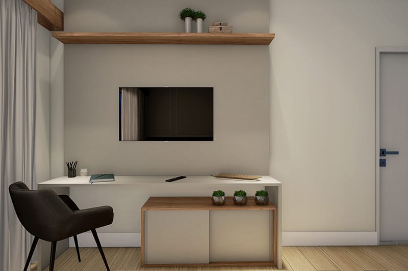 Floor plan with master suite and balcony