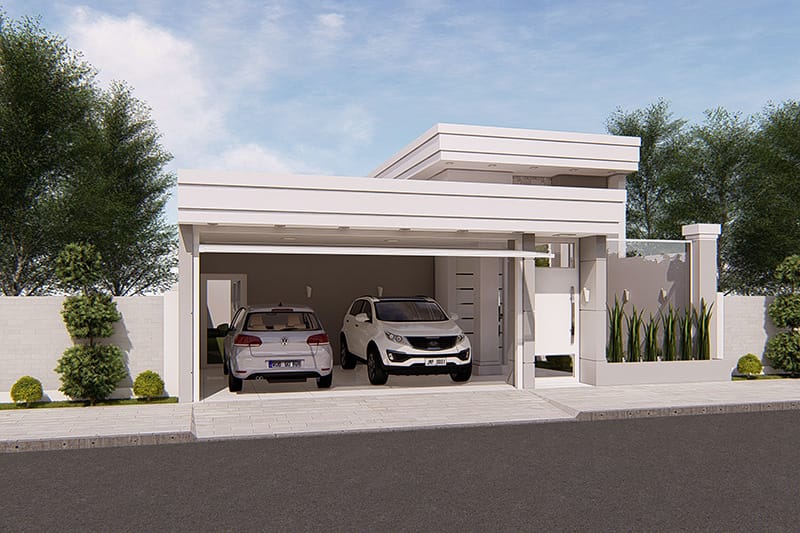 Ground floor design with double height