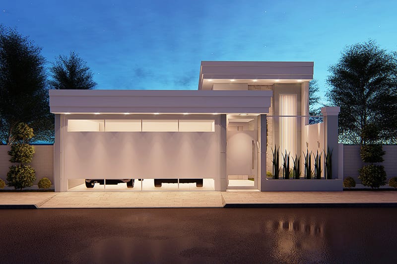 Ground floor design with double height