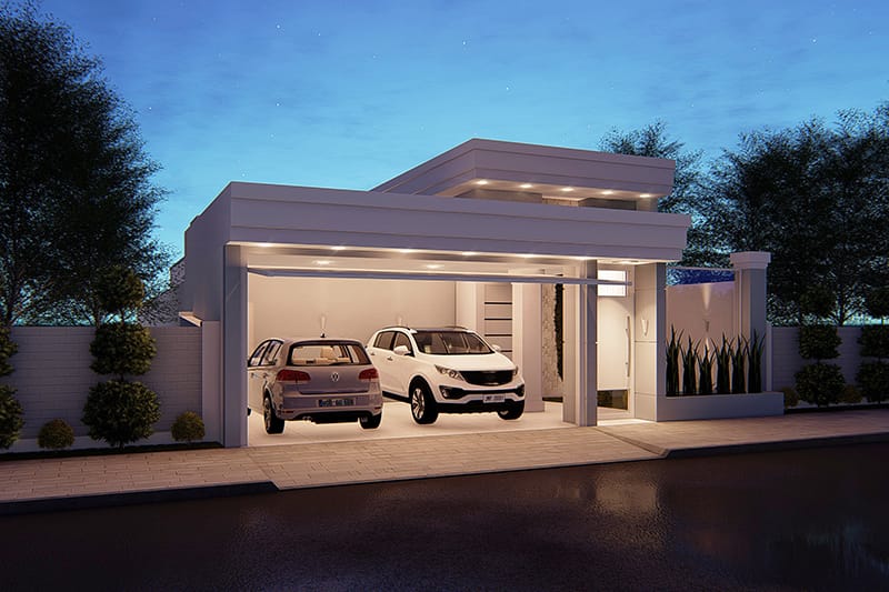 Ground floor design with double height