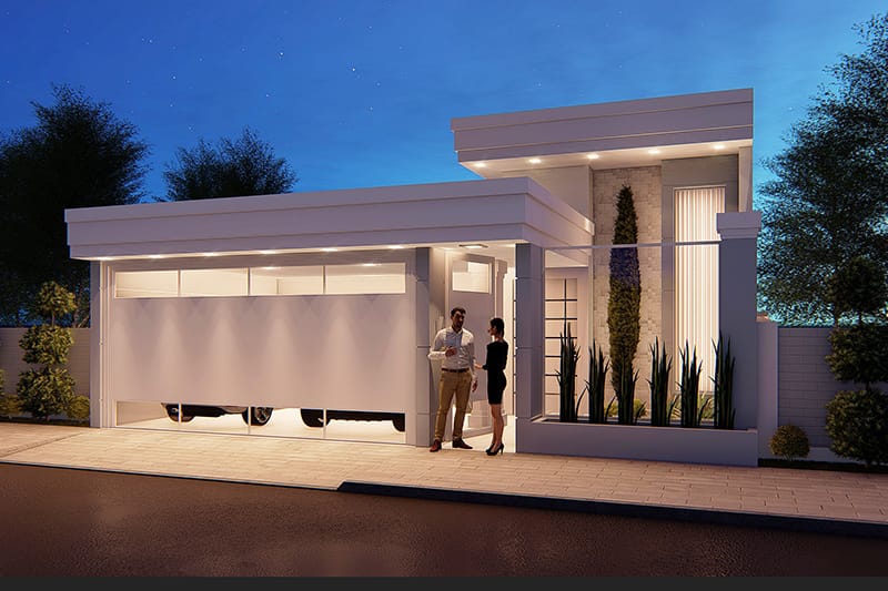 Ground floor design with double height