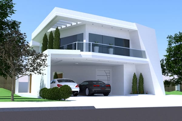 Contemporary floor plan with 3 suites