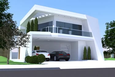 Contemporary floor plan with 3 suites