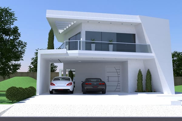 Contemporary floor plan with 3 suites