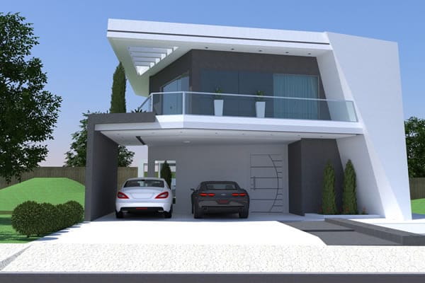 Contemporary floor plan with 3 suites