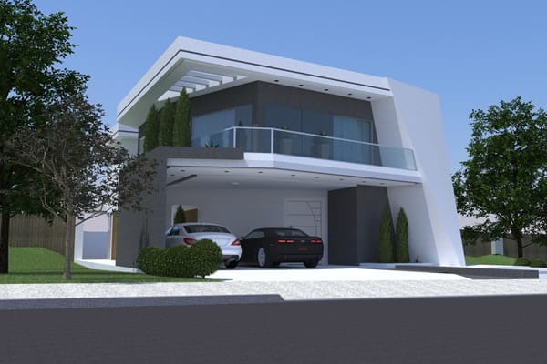 Contemporary floor plan with 3 suites