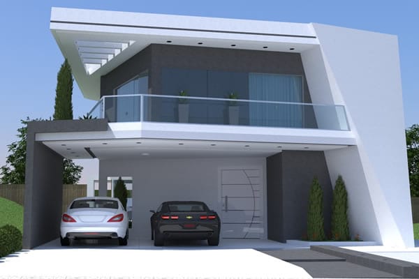 Contemporary floor plan with 3 suites